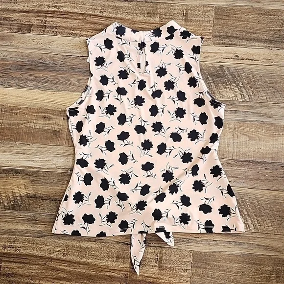 NWT Ann Taylor Floral Tie Waist Top Sz Medium - Picture 4 of 6
